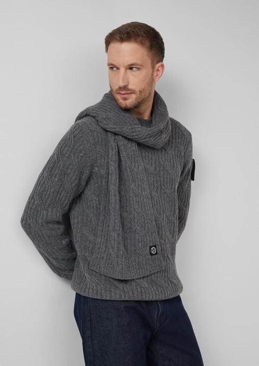 Immagine prodotto s.Oliver Tuch Strickschal aus Wolle mit Zopfmuster