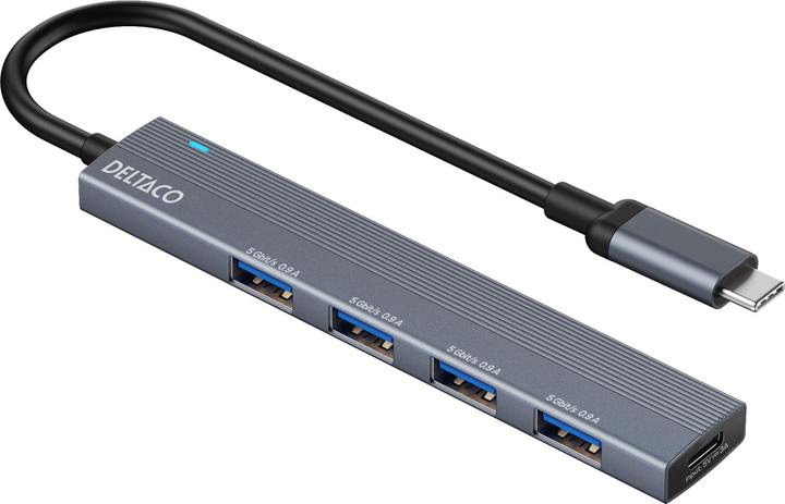 Image du produit Deltaco USB-C Hub, 4 ports (USB-C, 4 ports)