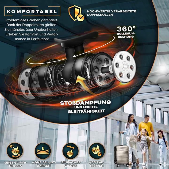 Actual product image Tillvex 3-teiliges Reisekoffer-Set mit Kofferwaage, Gepäckanhänger & Kofferbänder