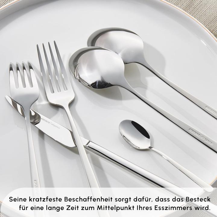 Produktbild Karaca Boreas - RVS Bestekset - 84-delig - 12-persoons (84 Stk., Besteck Set)