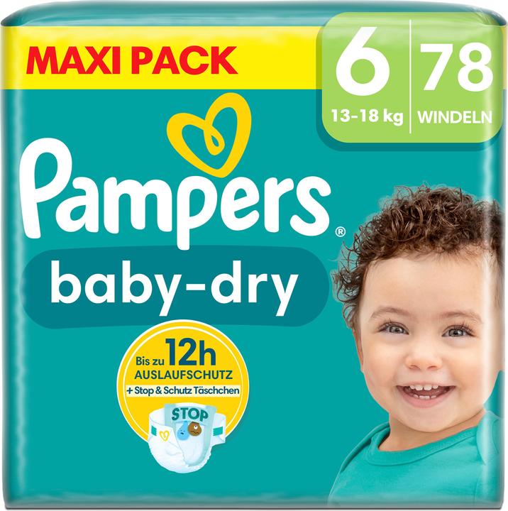 Produktbild Pampers Baby-Dry (Gr. 6, Tragepack, 78 Stück)
