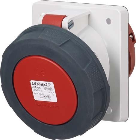Produktbild Mennekes MEN 209AB CEE-Anbaudose 63A 5p. 6h 400V m.Rahmenklemme