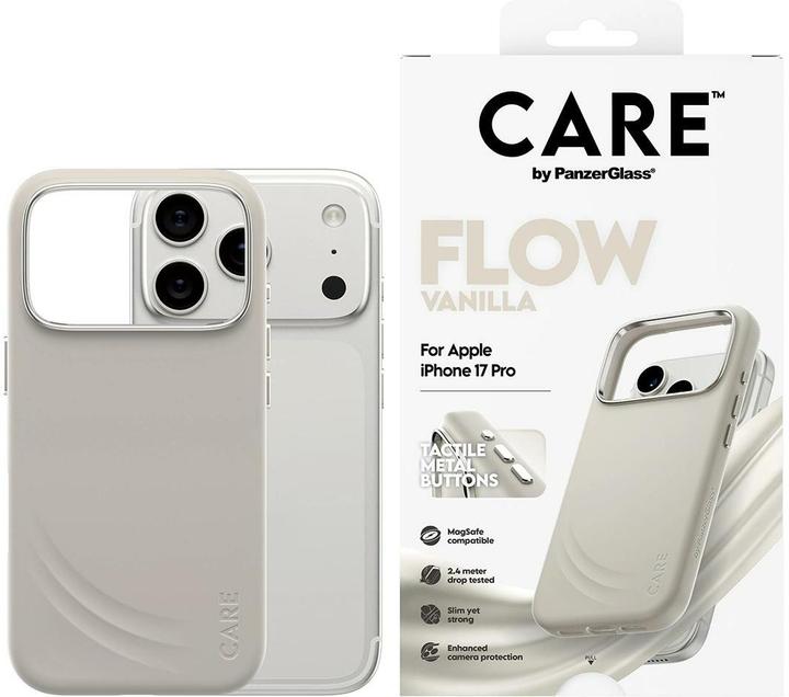 Actual product image PanzerGlass CARE by Feature FLOW Case Vanilla w. MagSafe iPhone 17 Pro (Apple iPhone 17 Pro)