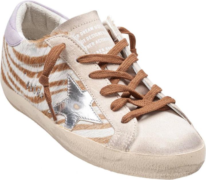 Image du produit Golden Goose super star sneakers in suede and ponyskin zebra print (38)