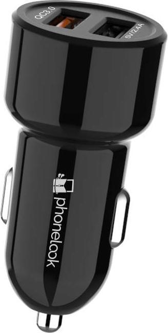 Produktbild PhoneLook 30W universal Doppel-USB Auto Zigarettenanzünder Ladegerät Quick Charge 3.0