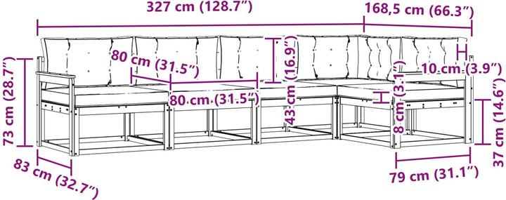 Produktbild vidaXL Gartenmöbel Set