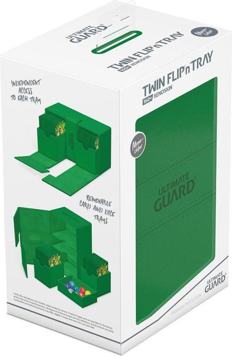 Image du produit Ultimate Guard Twin Flip'n'Tray 160+ XenoSkin Monocolor Vert