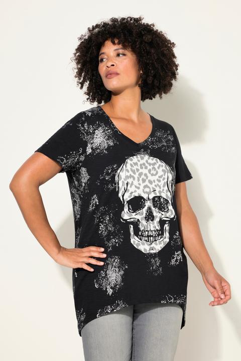 Produktbild Angel of Style T-Shirt, Leo-Totenkopf, V-Ausschnitt, Halbarm (52)
