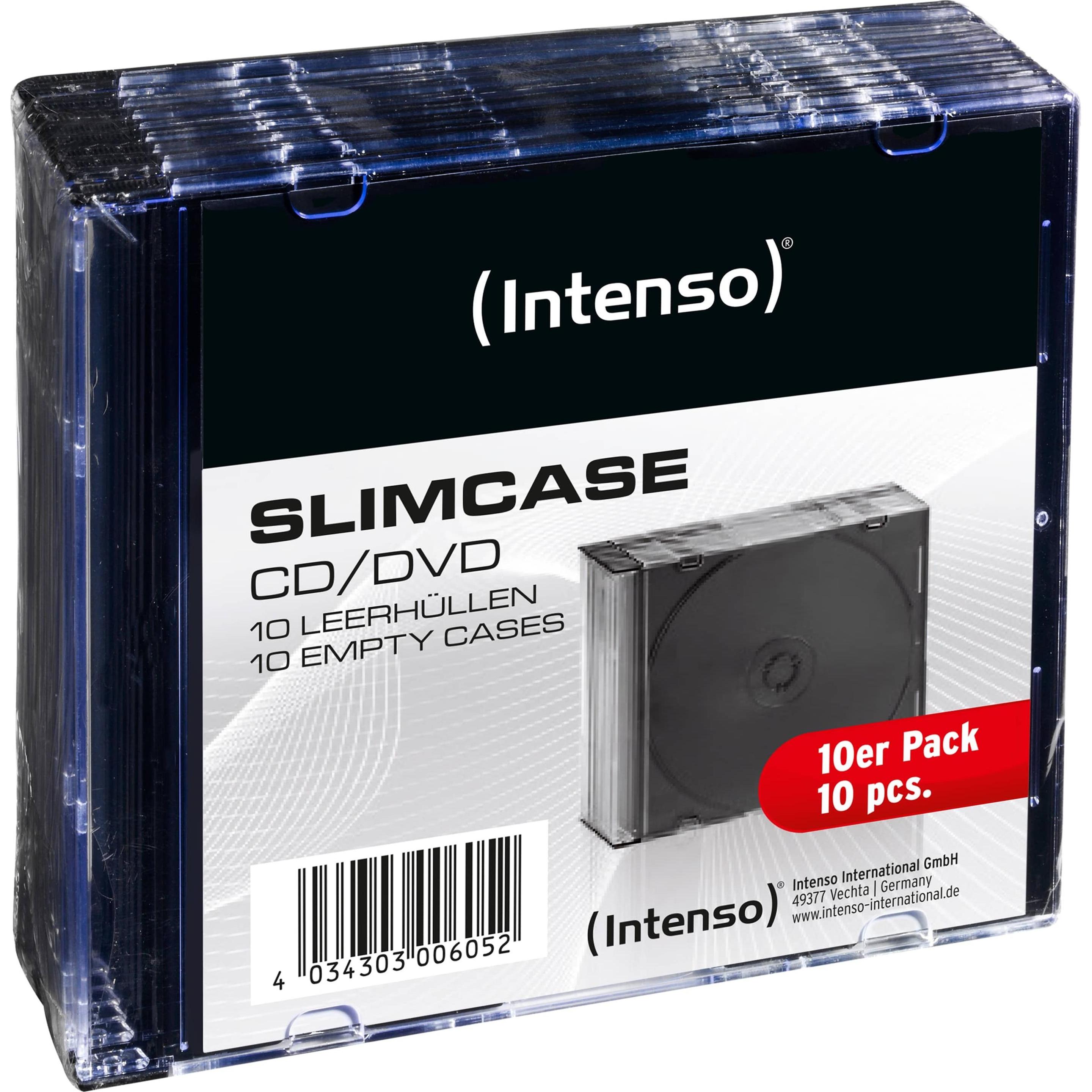 Intenso Behälter CD-Aufbewahrung (Packung mit 10) (CDs, Plattenspieler), CD- & Schallplatten Aufbewahrung, Transparent