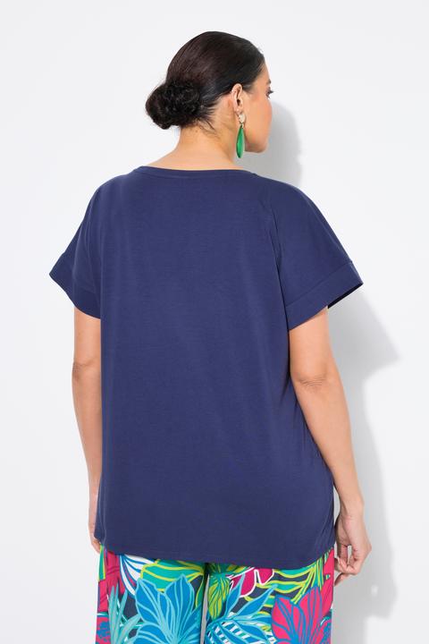 Produktbild Ulla Popken T-Shirt, Blüte, oversized, Rundhals, Halbarm (58)