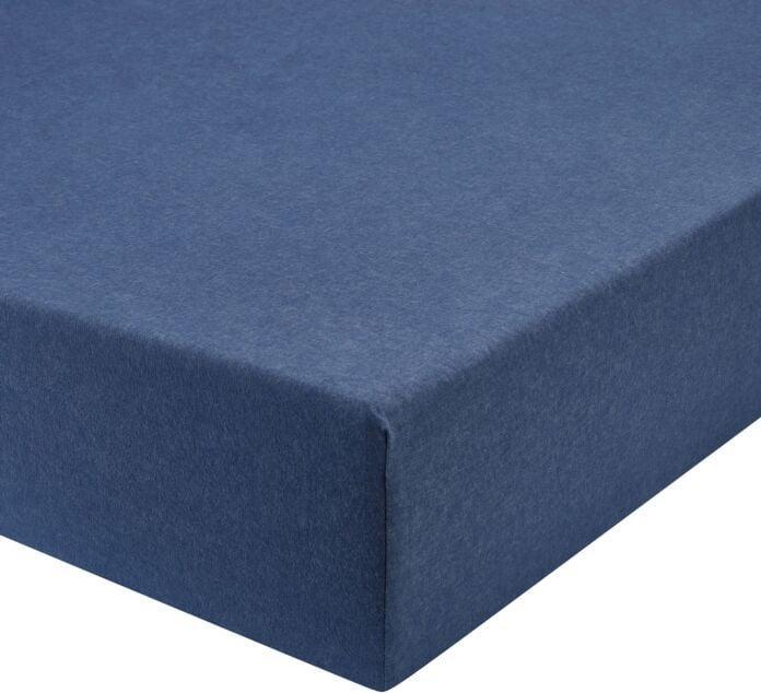 Dormisette Fixleintuch Mélange aus Feinflanell jeansblau