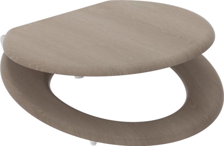 Actual product image Schütte WC seat wood MDF WC seat MODERN WOOD soft-close mechanism 80196-A wood look