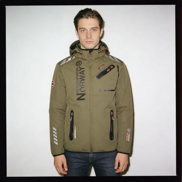 Actual product image Geographical Norway Royaute DB 068 M WY1997H/GN-Kaki / Black Softshell Jacket