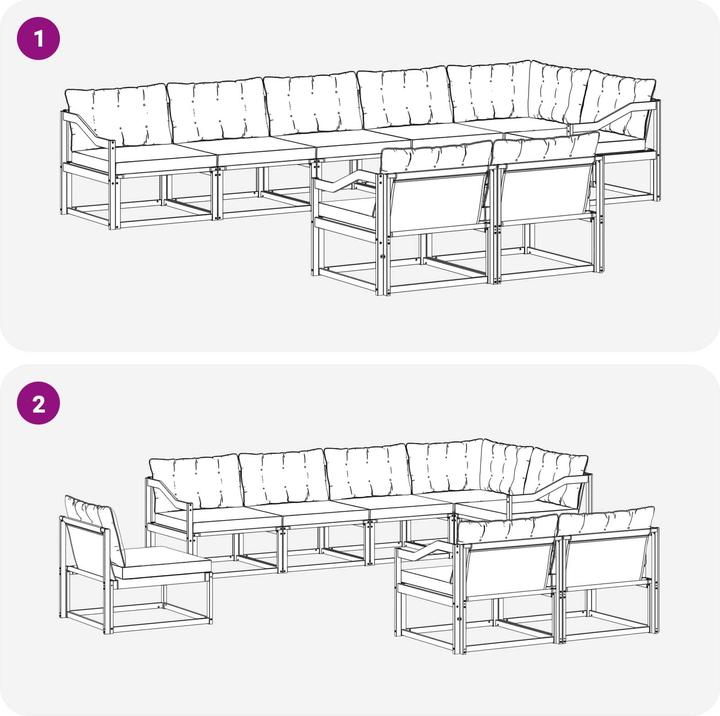 Produktbild vidaXL Outdoor-Sofa