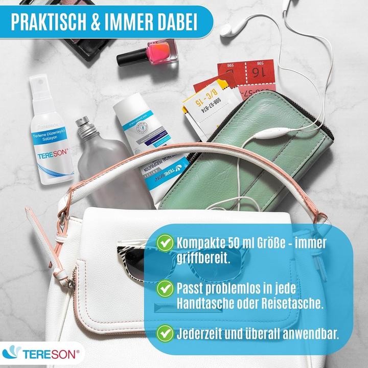 Actual product image Tereson Antitranspirant Spray 50ml, stark gegen Schwitzen an Achseln und Händen x2 (Crème, Spray, 50 ml)