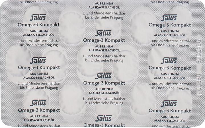 Valori nutrizionali e ingredienti Salus Omega-3 Compatto Olio di Pollock Capsule (30 Pezzo/i, Pillole, 48 g)