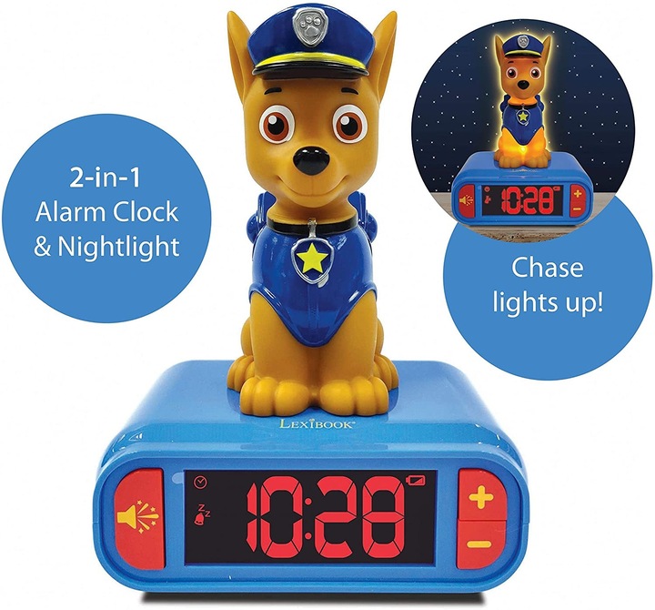 Actual product image Lexibook Paw Patrol 3D alarm clock