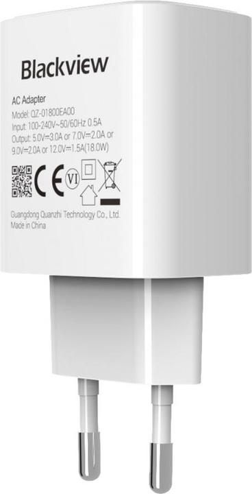 Image du produit Blackview - Adaptateur Secteur USB Type-C (Charge rapide 18W) - Blanc - Emballage Original (18 W)