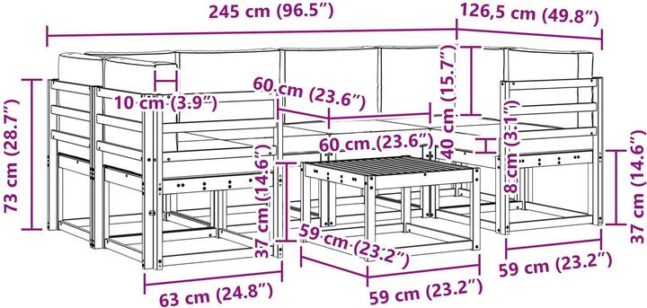 Produktbild vidaXL Outdoor-Sofa
