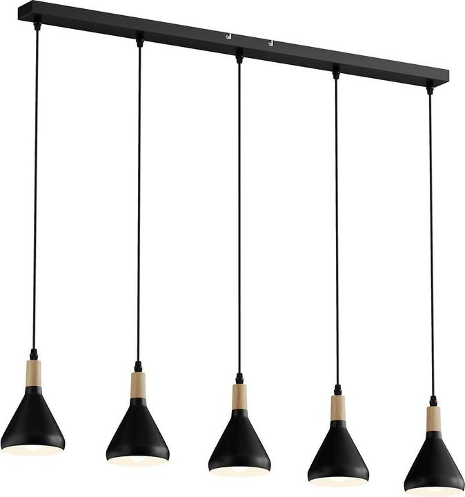 Produktbild Lindby Arina Pendelleuchte Black/Wood (E14, 400 lm)