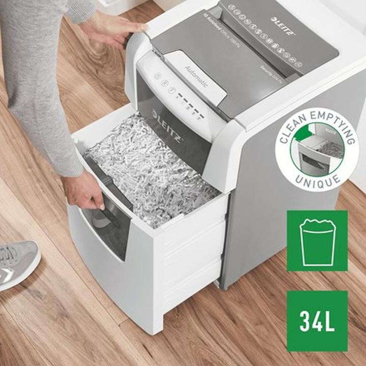 Actual product image Leitz Shredder IQ Autofeed Small Office 100 particle cut 34 l (Particle cut)