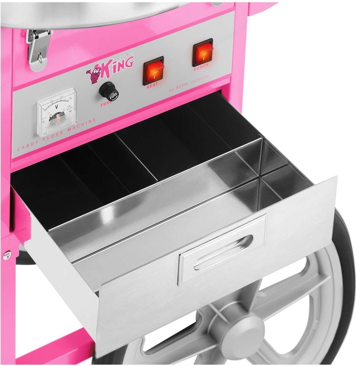 Actual product image Royal Catering Commercial Candy Floss Machine - 72 cm - 1200 W - Incl. Wagon