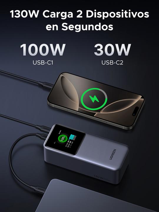 Actual product image Ugreen Nexode (20000 mAh, 130 W, 72 Wh)
