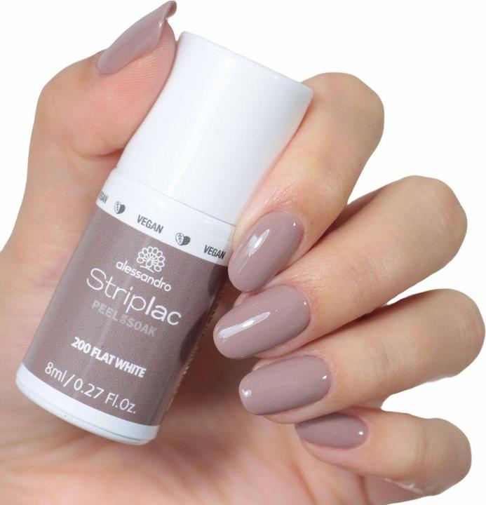 Actual product image Alessandro Striplac Peel or Soak off Flat White (200 Flat White, Colour paint)