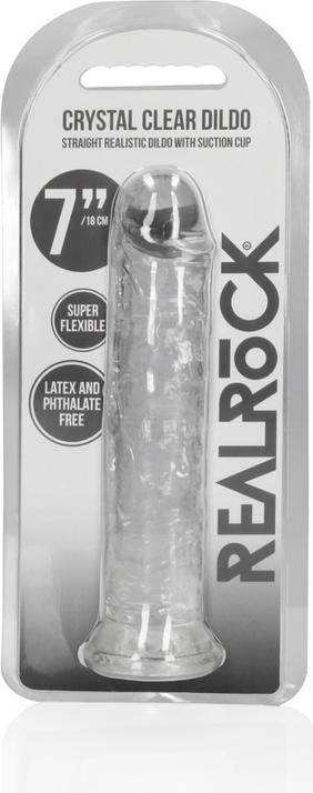Productafbeelding RealRock Rechte Realistische Dildo met Zuignap - 7" / 18