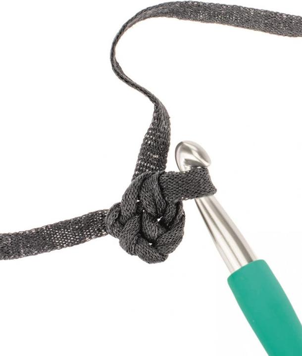 Productafbeelding Glorex Wollen Macramé banden 250 g, zwart (125 m)