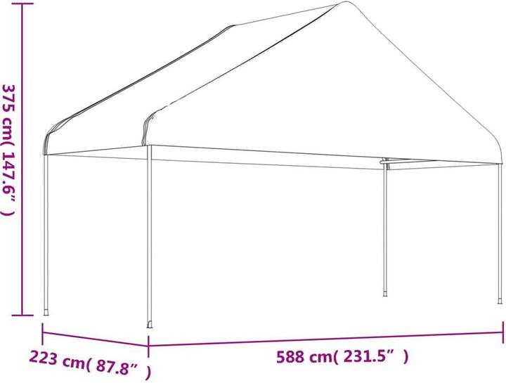Image du produit vidaXL Pavillon (669 cm, 588 cm)