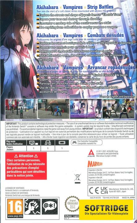 Produktbild Marvelous Akiba's Trip: Hellbound & Debriefed (Switch, Switch Lite, Switch OLED, FR)