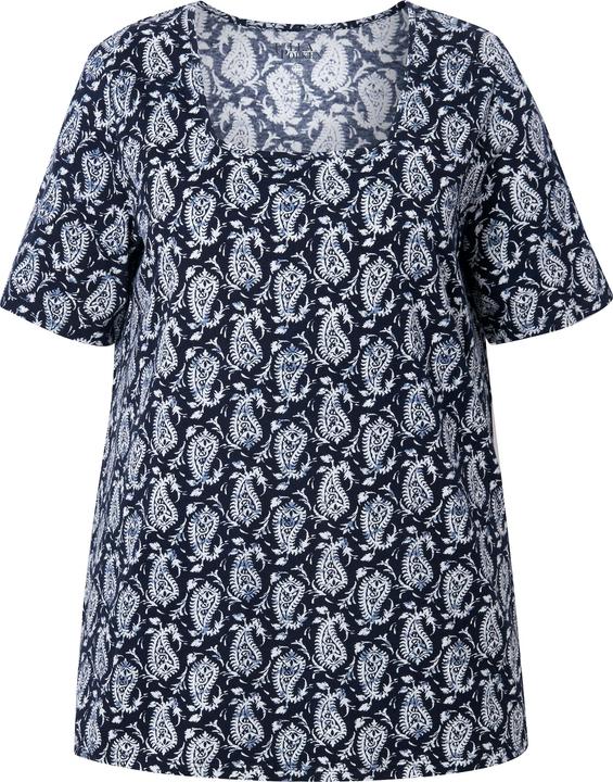 Produktbild Ulla Popken T-Shirt, gemustert, A-Linie, Carree-Ausschnitt, Halbarm (46, 48)