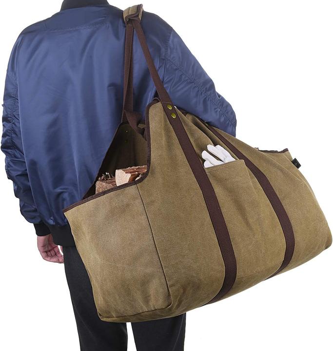 Produktbild Bonthee Brennholztasche aus Segeltuch (60 x 30 x 50 cm)