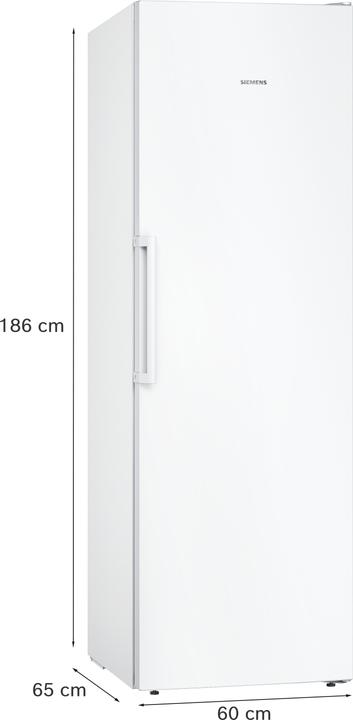 Actual product image Siemens iQ300, Freistehender Gefrierschrank, 186 x 60 cm, Weiss, GS36NVWEV, ID GS36NVWEV (Stand-alone, 242 l)