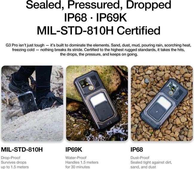 Actual product image Bea-Fon AGM MOBILE G3 Outdoor Smartphone 5G (512 GB, Black, 6.72", Dual SIM, 5G)