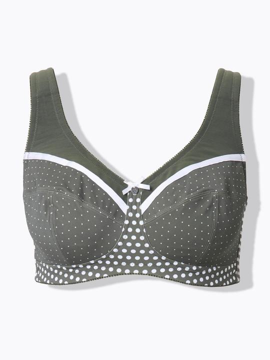 Actual product image Ulla Popken Mixed Polka Dot Relief B ra (120 C)