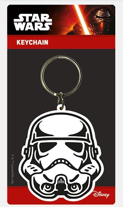 Actual product image Pyramid Star Wars Rubber Keychain Stormtrooper 6 cm