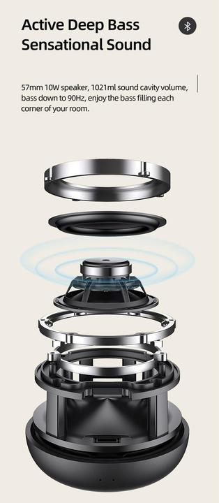 Actual product image Usams US-YX008 speaker black (8 h)