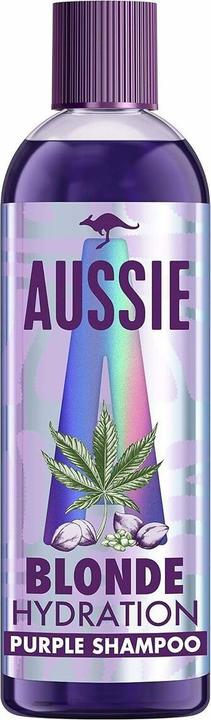 Aussie Blonde Hydration Vegan Purple Shampoo with Hemp Seed Extracts and Wild Plum 290ml (290 ml, Liquid shampoo)