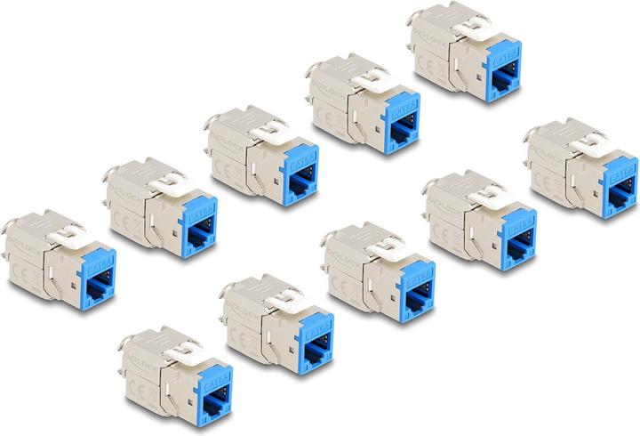 Actual product image Delock Keystone module RJ45 socket to LSA Cat.6A tool-free (Keystone module)