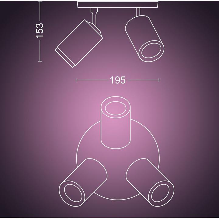Actual product image Philips Hue Fugato Basis BT (1050 lm, GU10)