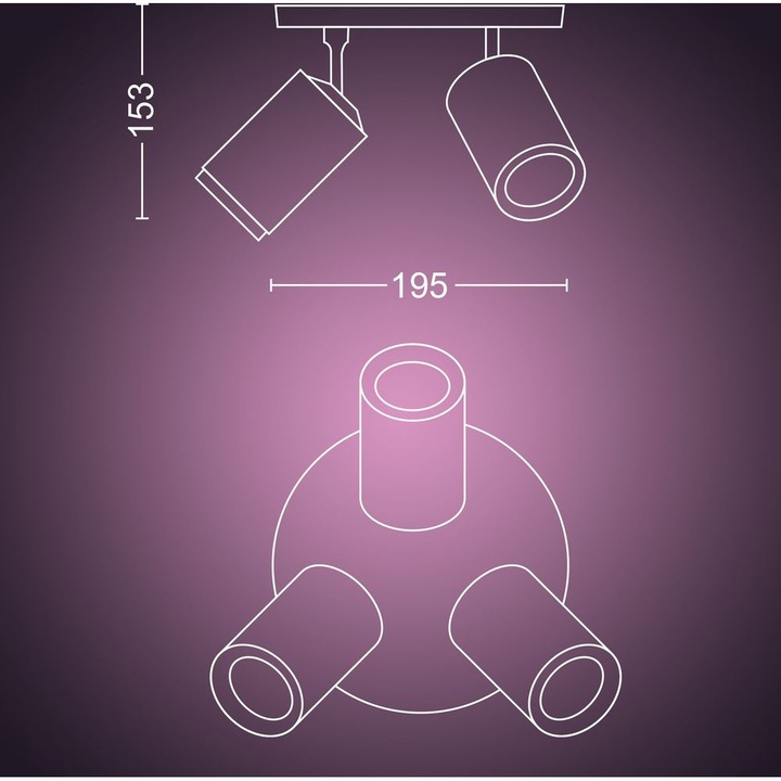 Image du produit Philips Hue Fugato Basis BT (1050 lm, GU10)