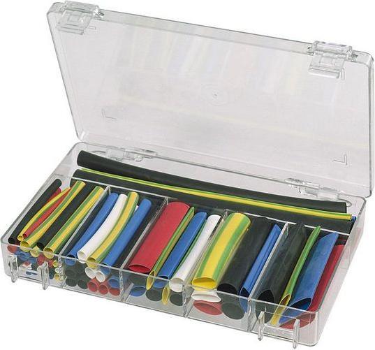 Image du produit Mecatraction Heat Shrink Cable Sleeve Kit, Black, Blue, Clear, Green, Red, White, Yellow x 70 / (70x)