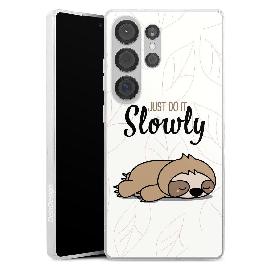 DeinDesign Slim Case Für Samsung Galaxy S25 Ultra Silikon Hülle Ultra Dünn Handyhülle Faultier Tiere Lazy (Samsung Galaxy S25 Ultra), Smartphone