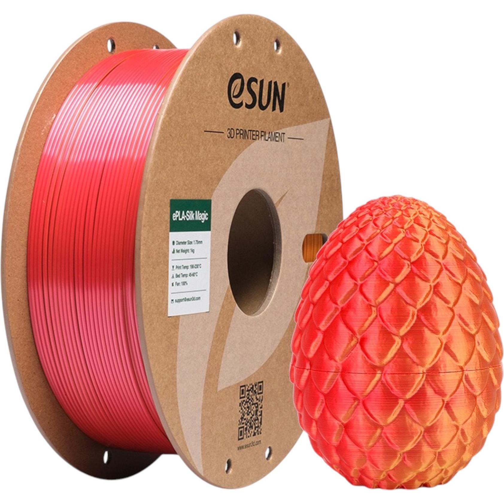 Thumbnail - eSUN EPLA-SILK MAGIC 1,75mm RED GOLD 1kg (PLA, 1.75 mm, 1000 g, Mehrfarbig), 3D Filament, Mehrfarbig