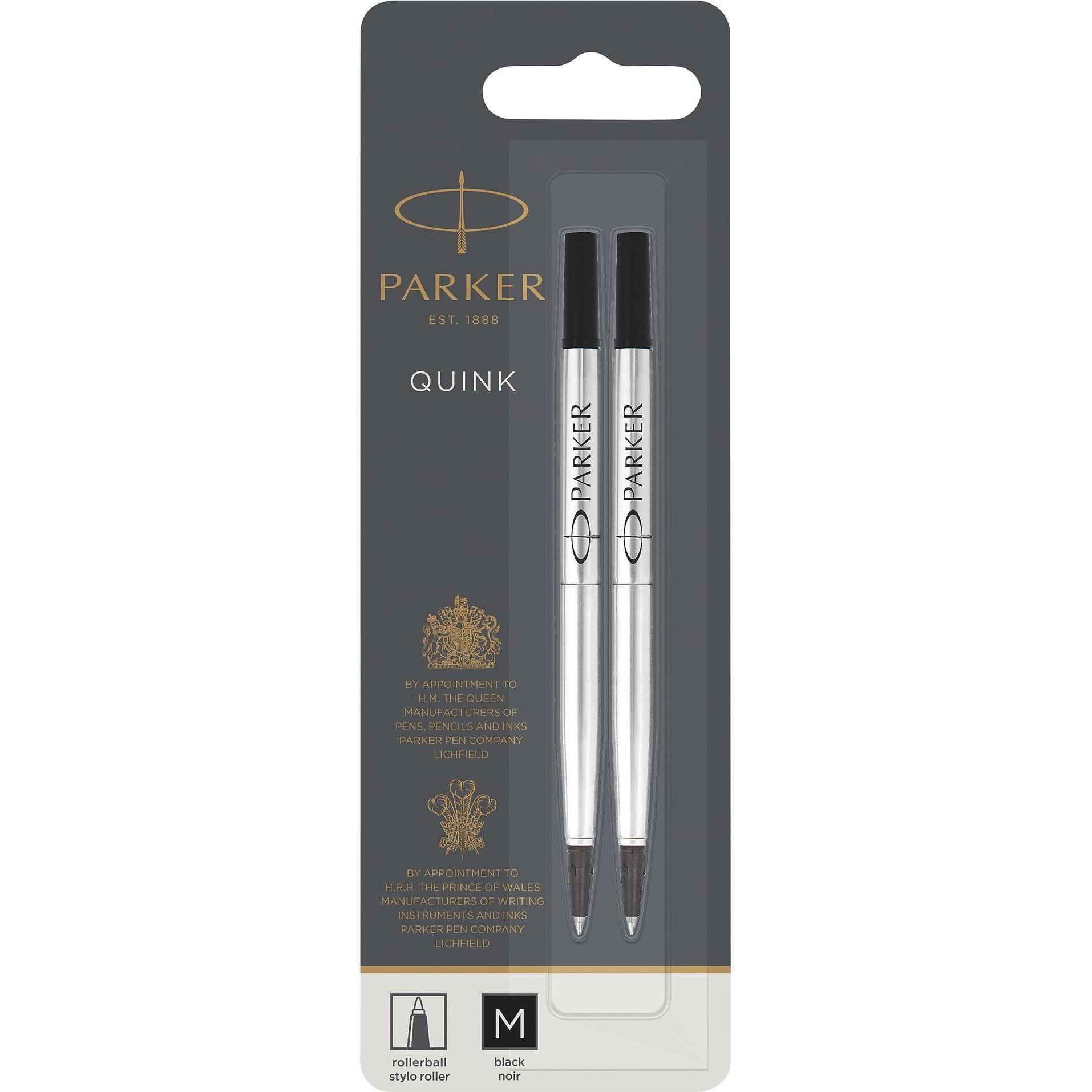 Parker Pen, Ersatzpatrone, QUINKflow (Ersatzmine, Schwarz, 0.70 mm)