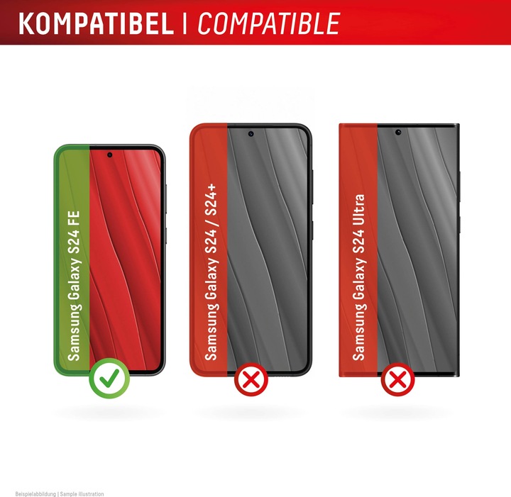 Produktbild Displex Real Glass, 2D Panzerglas + Handyhülle (1 Stück, Samsung Galaxy S24 FE)
