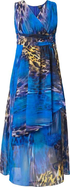 Produktbild Ulla Popken Maxi-Chiffonkleid, ärmelos, Leo-Druck, Unterkleid (52)