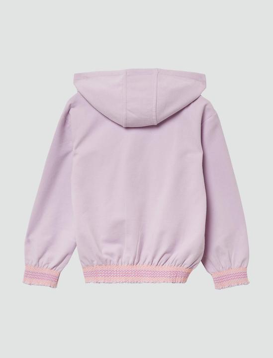 Produktbild S.Oliver Sweatshirt Jacke Sweatjacke mit Glitzerpint und Smok-Details (98)